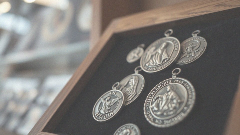 Jakie medaliki z wizerunkami opiekunów duchowych są dostępne?