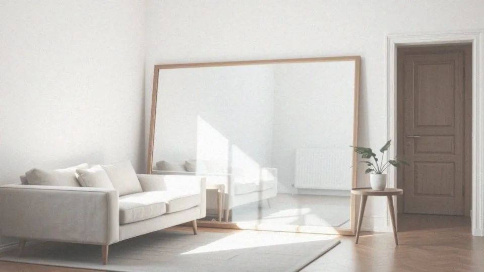 Duże lustro w salonie – inspirujące aranżacje i pomysły
