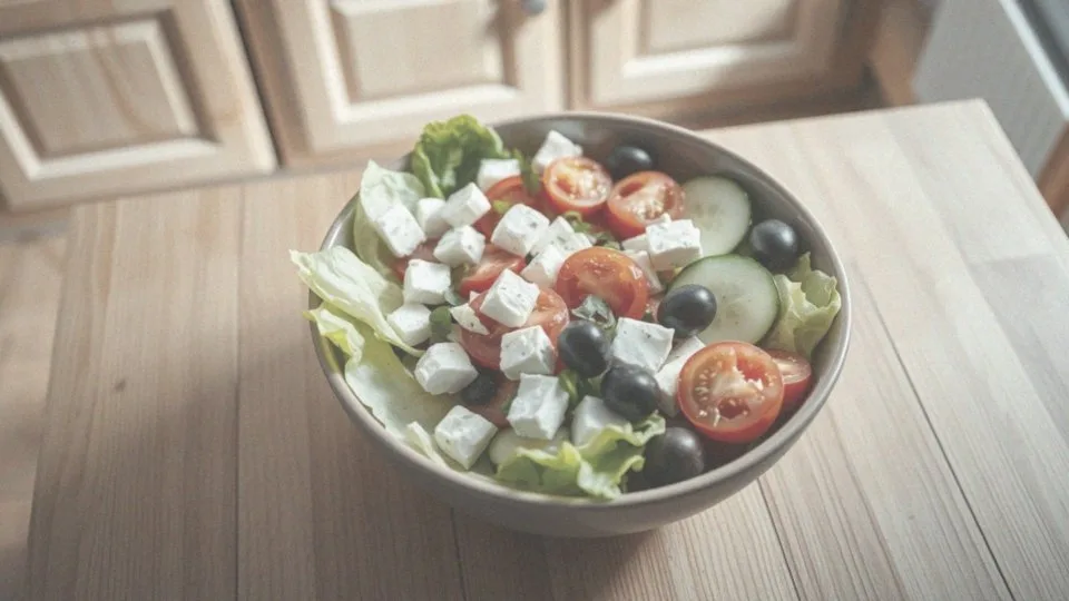 Sałatka z sałaty lodowej i fety – przepis na letnią świeżość